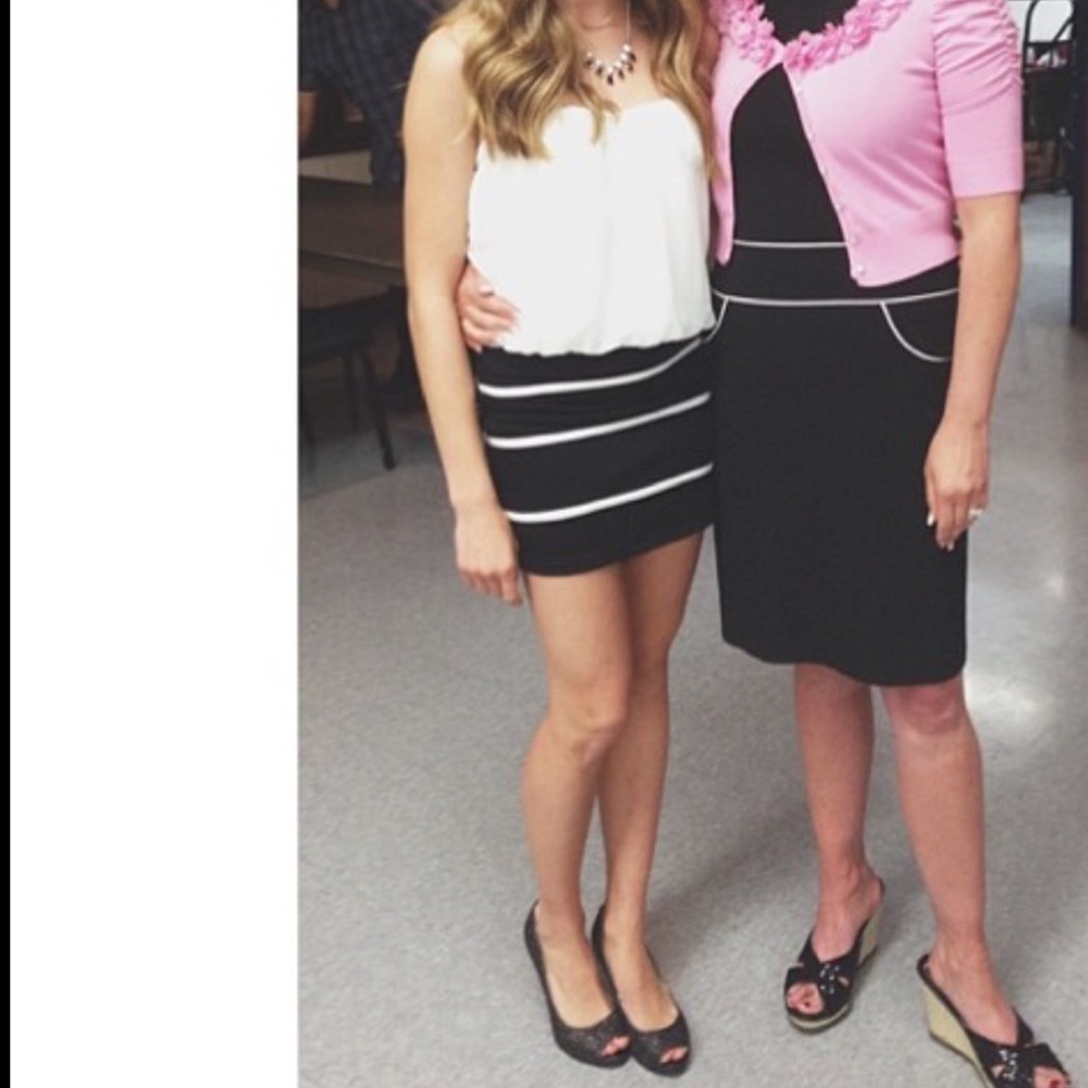 Black & white cocktail dress